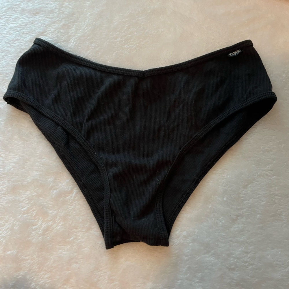 PINK Victoria’s Secret Black Cheeky Panty